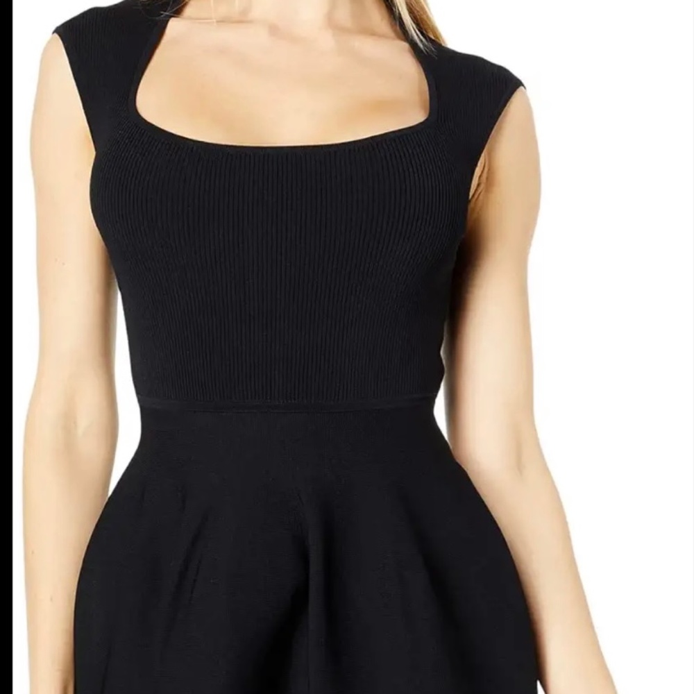 Ted Baker Knit Peplum Black Dress